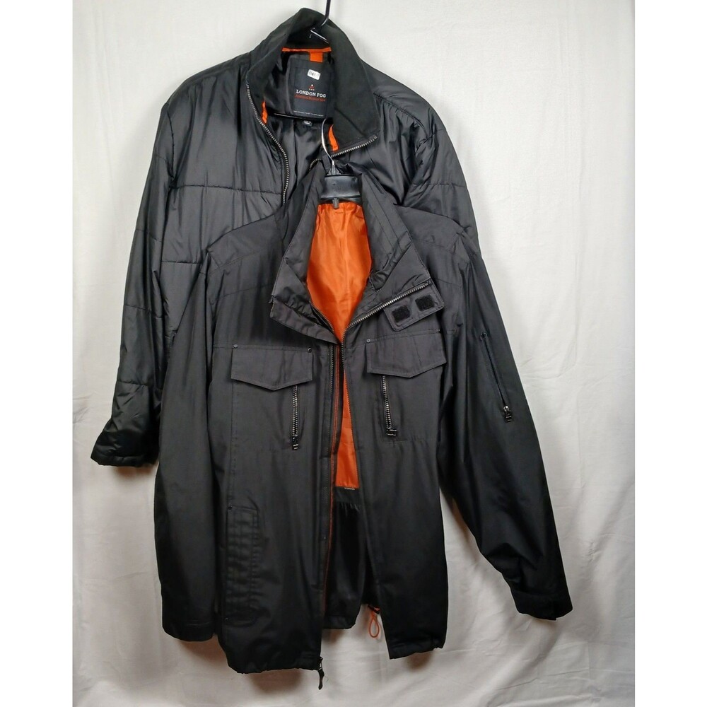 London Fog Functional Outdoor Gear Men's L Coat Removable Lining/Jacket Black